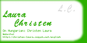 laura christen business card